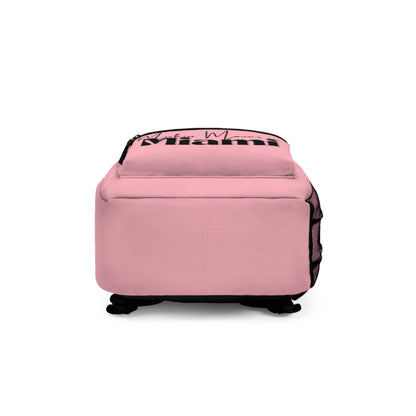 Personalized Making Moves in Pink Miami Backpack