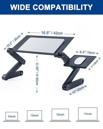 Adjustable Laptop Table Stand with 360° Rotation