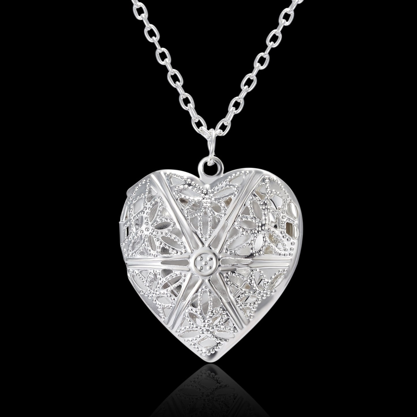 Heart-shaped Photo Frame Locket and Necklace