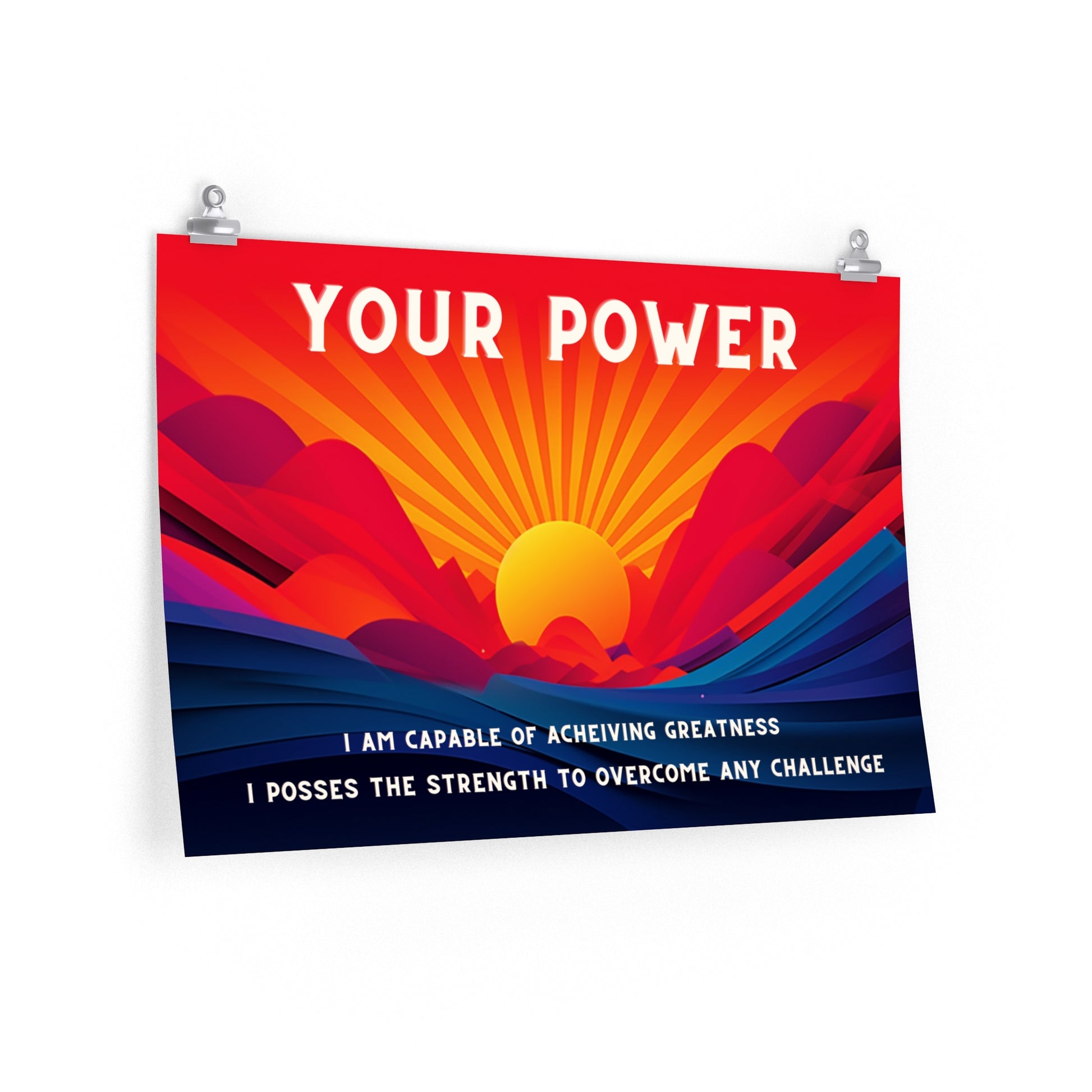 Unleash Your Power" Empowering Digital Print - An empowering digital design with the phrase "Unleash Your Power" against a captivating backdrop.